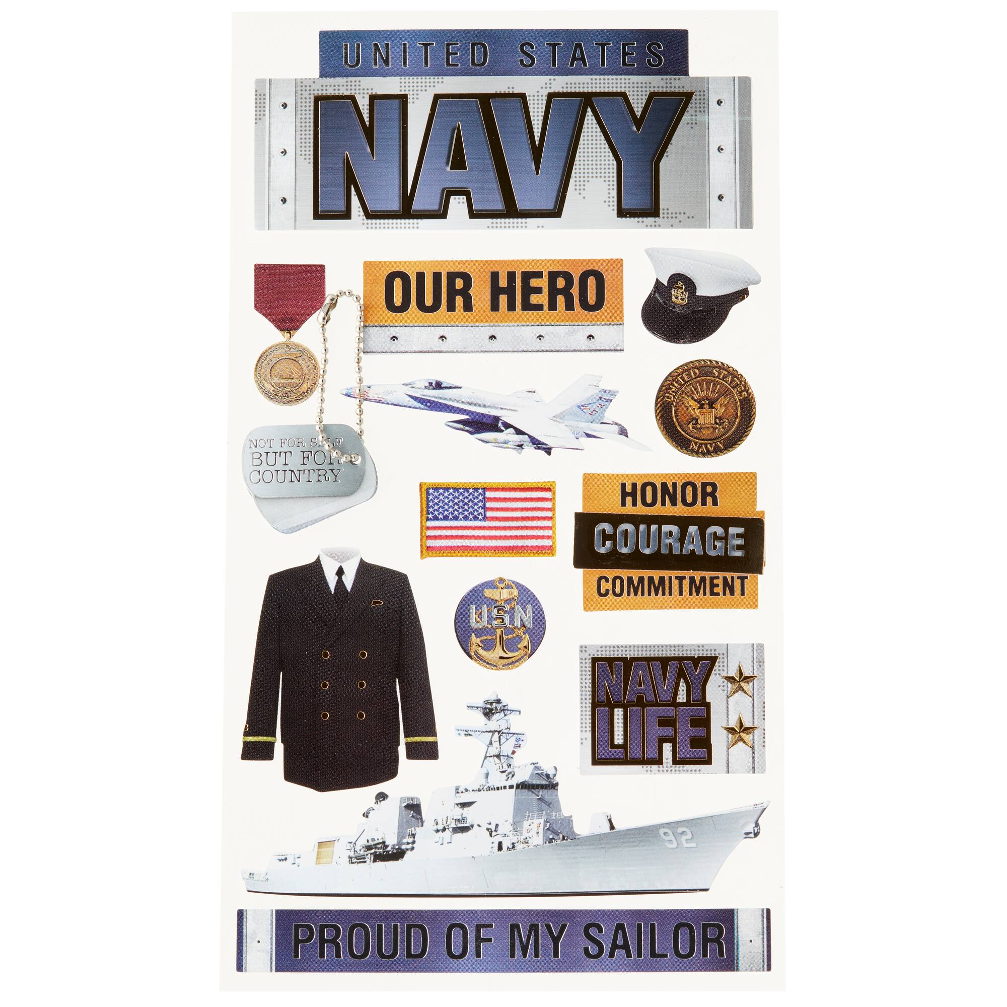 Navy Dimensional Stickers by Recollections™